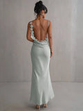 Valeria - Langes Damenkleid mit Rückenfrei-Design