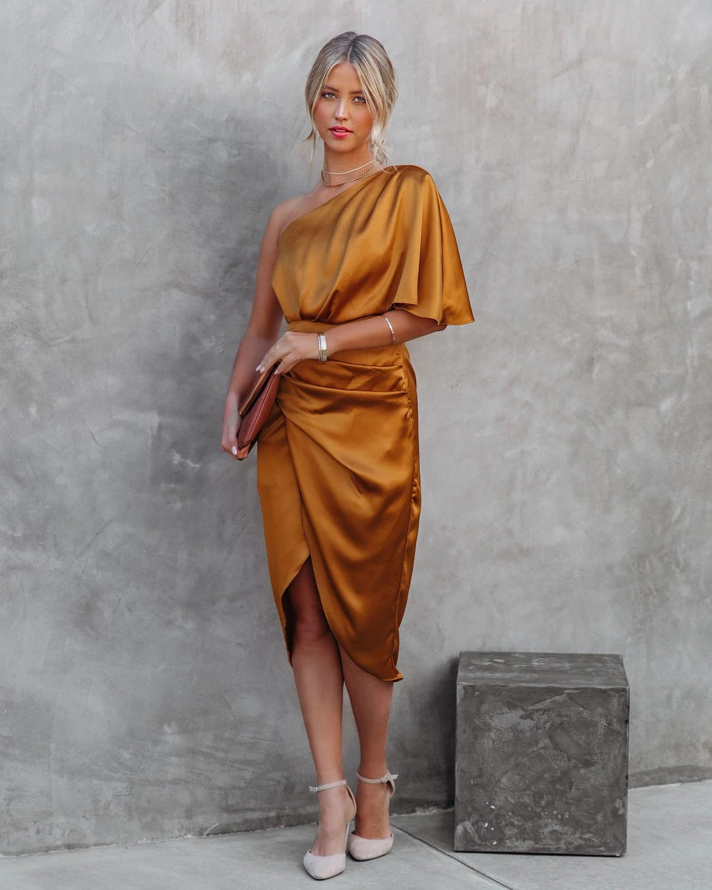 Valeria – Asymmetrisches Damen-Midikleid