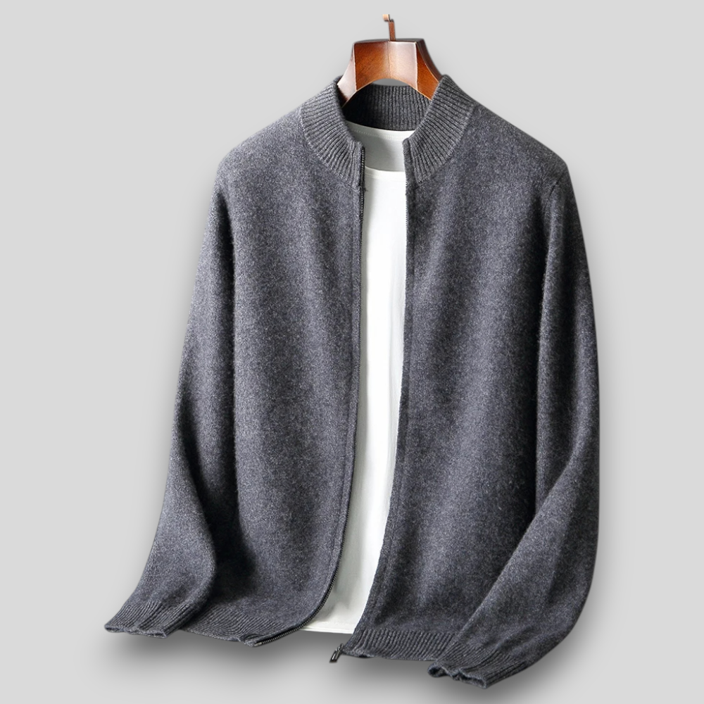 Herren Bomberjacke mit weicher Oberfläche und praktischem Reißverschluss - J&B - 2 - Annoboutique