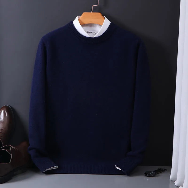Mark - Herren Pullover Strickpullover Rundhals Wintermode