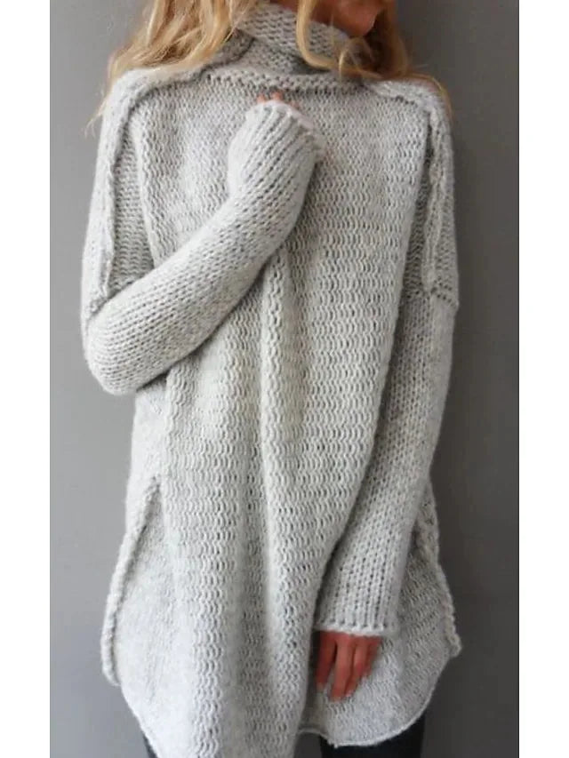 Mila – Kuscheliger Strickpullover Damen Rollkragen