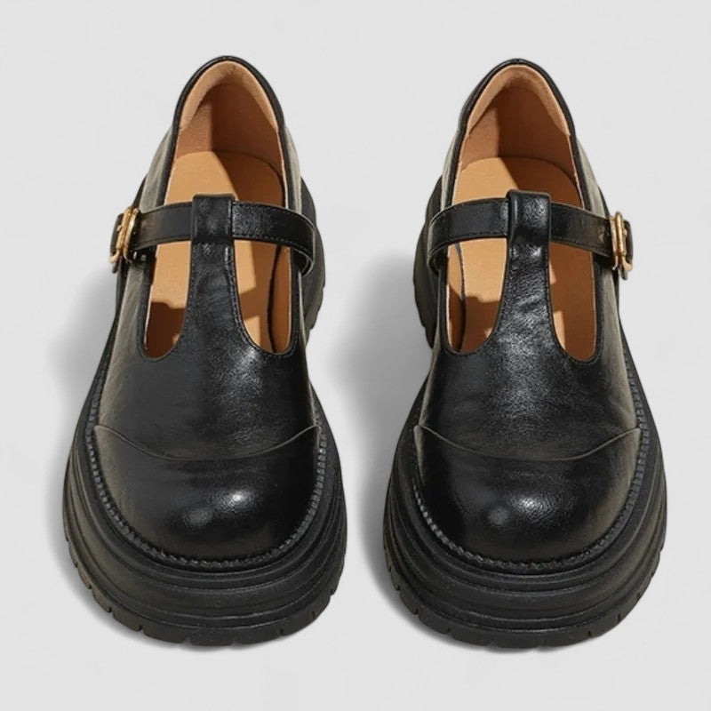 Helena – Damen Mary Jane Loafer mit Cut-Out-Design und Riemen