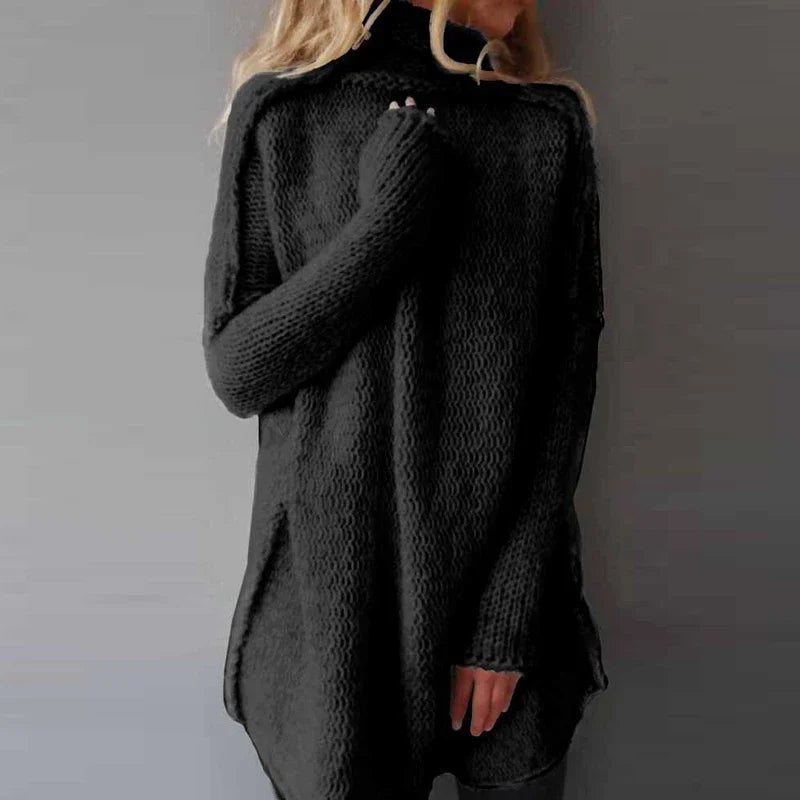 Mila – Kuscheliger Strickpullover Damen Rollkragen
