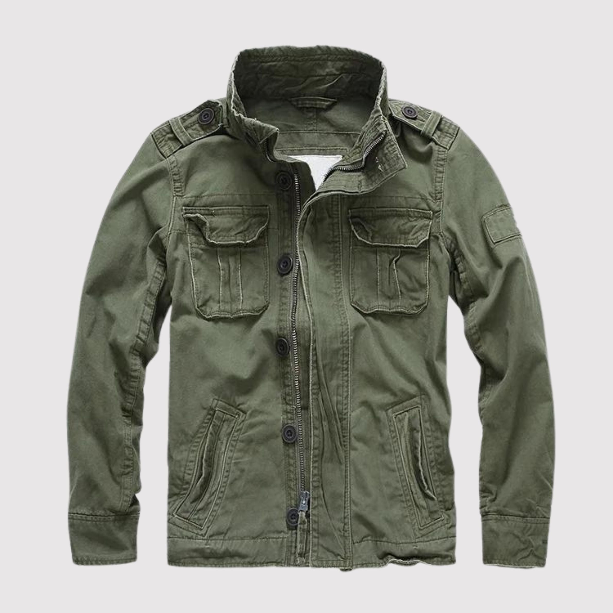 David - Herrenjacke im Cargo-Stil mit Taschen und Stehkragen