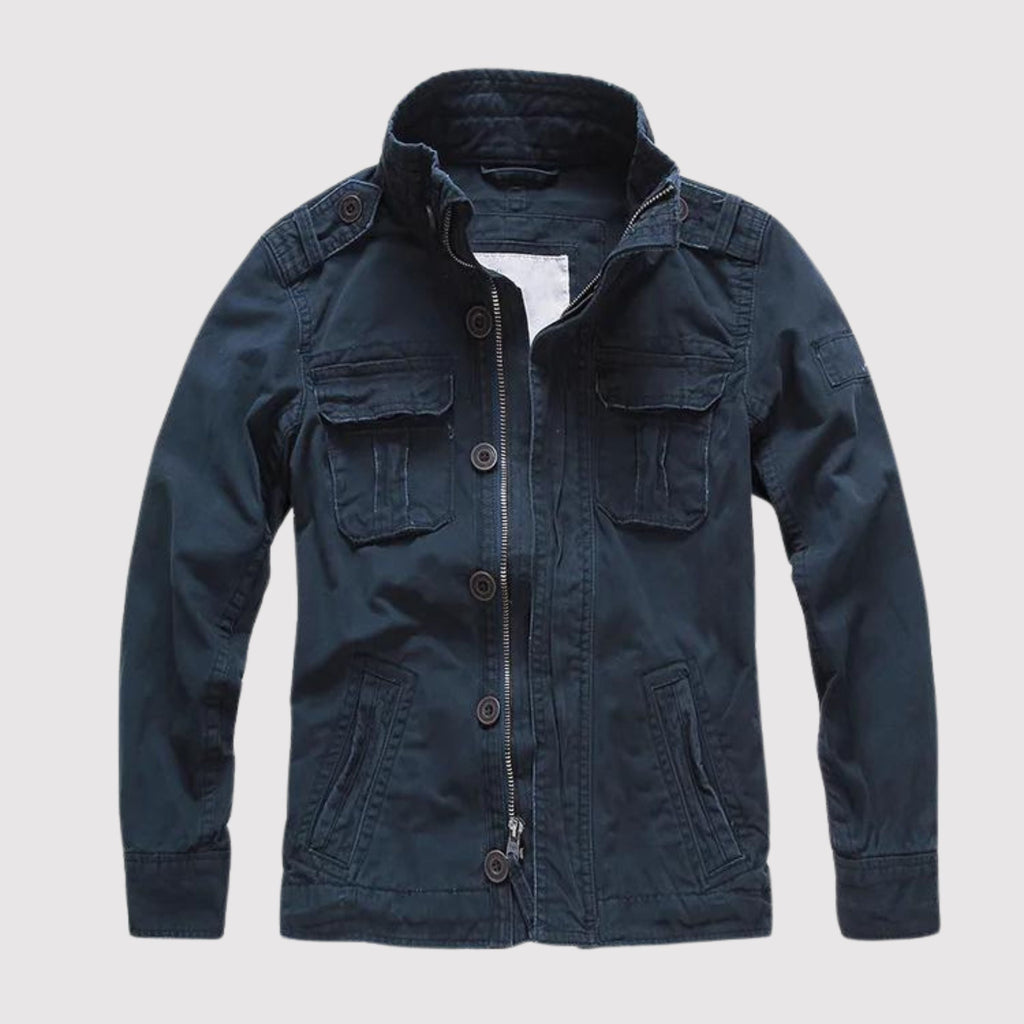 David - Herrenjacke im Cargo-Stil mit Taschen und Stehkragen