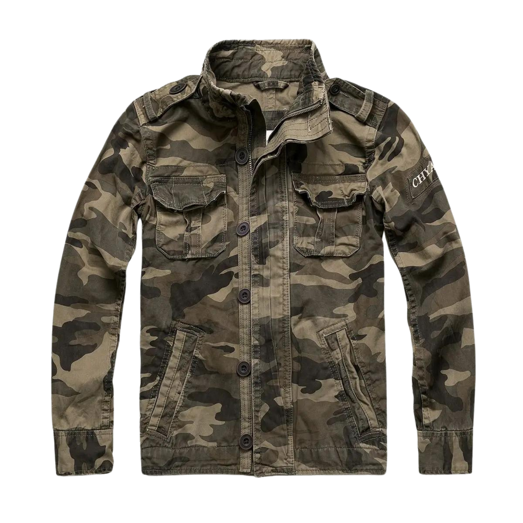 David - Herrenjacke im Cargo-Stil mit Taschen und Stehkragen