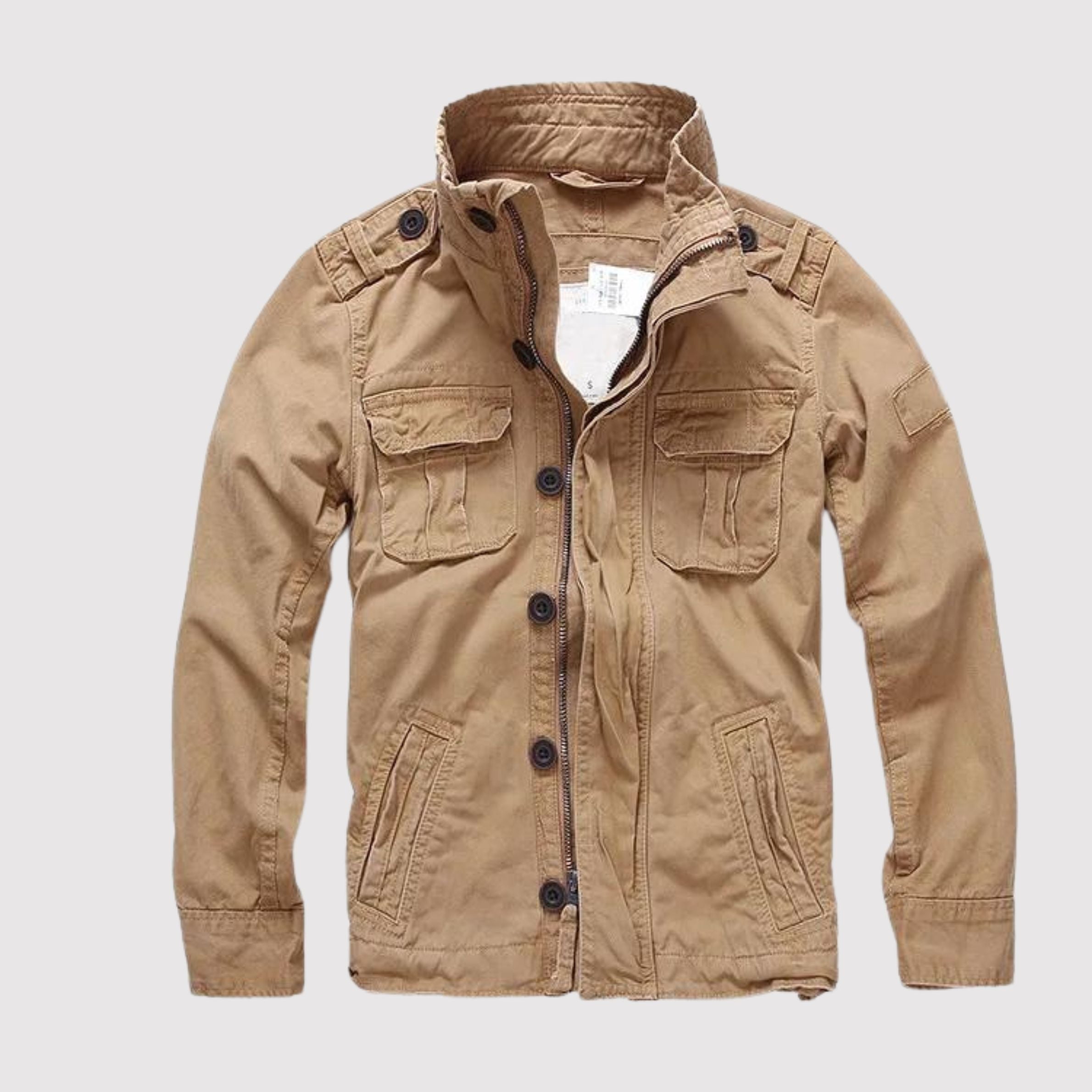 David - Herrenjacke im Cargo-Stil mit Taschen und Stehkragen
