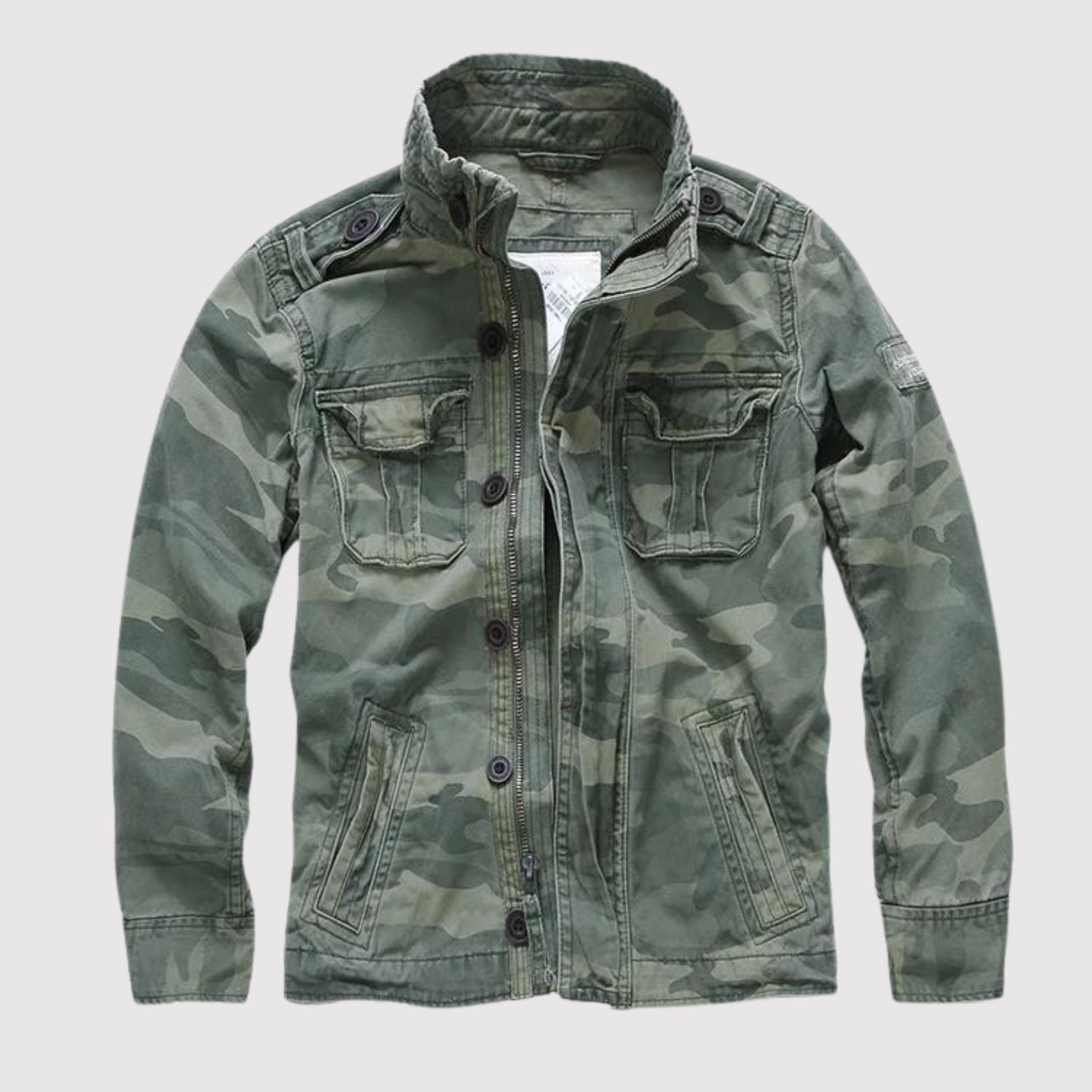 David - Herrenjacke im Cargo-Stil mit Taschen und Stehkragen