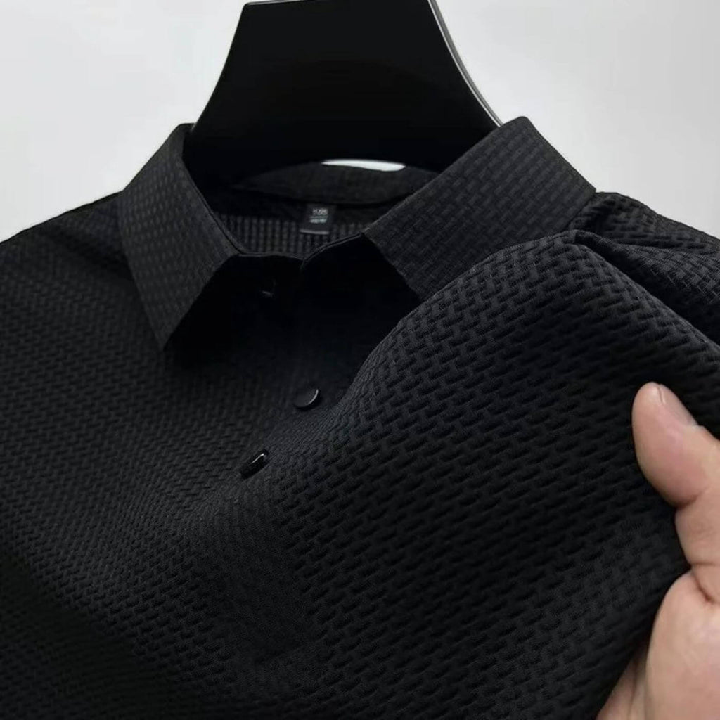 Oliver – Herren Struktur Strickpolo Mit Knopfleiste