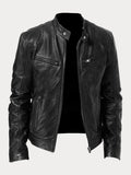 Luke – Markante Herren Lederjacke mit Stehkragen