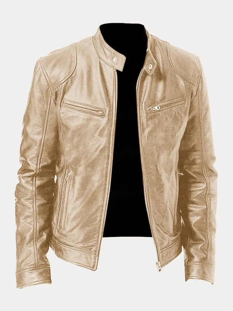 Luke – Markante Herren Lederjacke mit Stehkragen