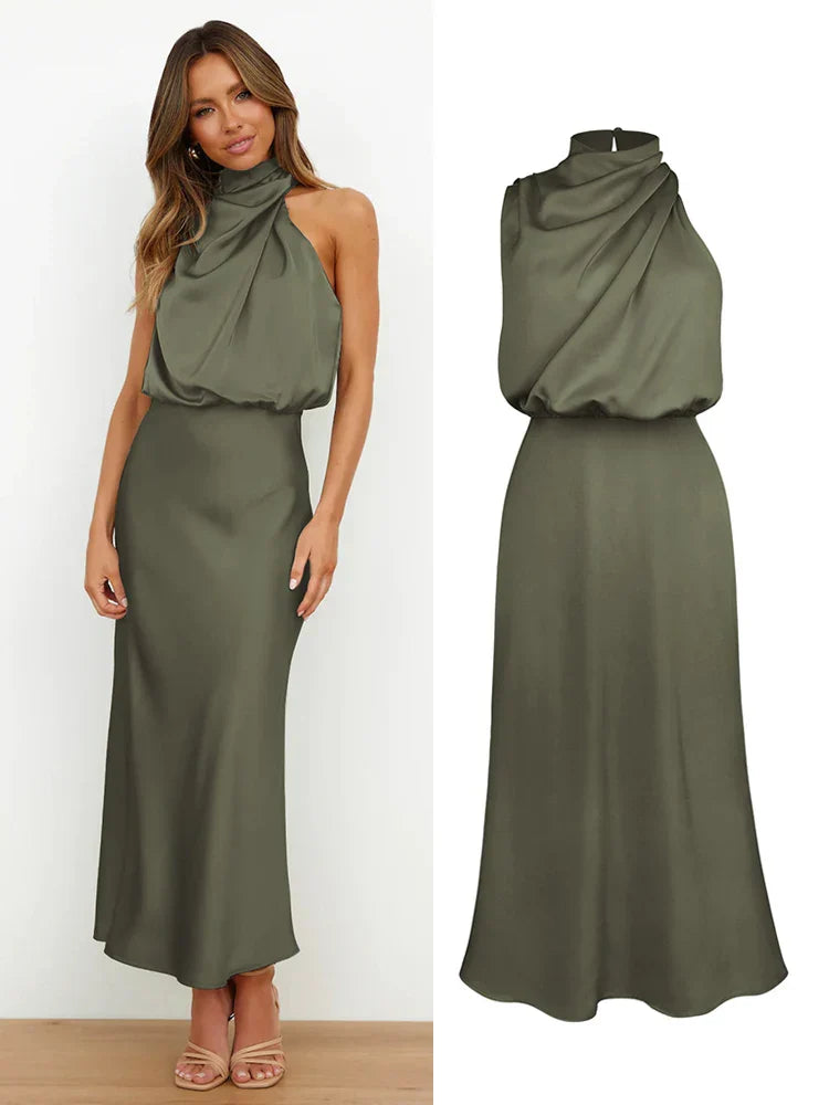 Elena - Damen Satin Abendkleid stilvoll