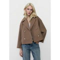 Chloe – Kurze Zweireiher-Wolljacke für Damen