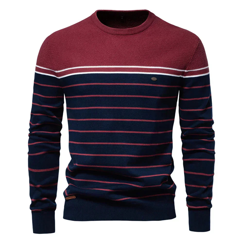 Kacper – Maritimer Herrenpullover mit Streifenmuster