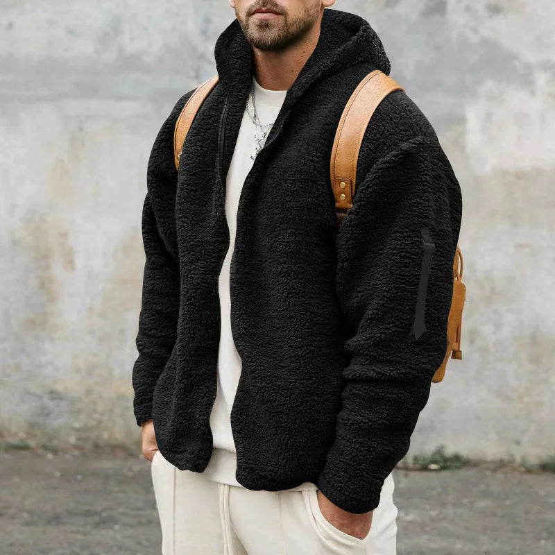 Noah – Fleece-Teddyjacke mit Kapuze für Herren