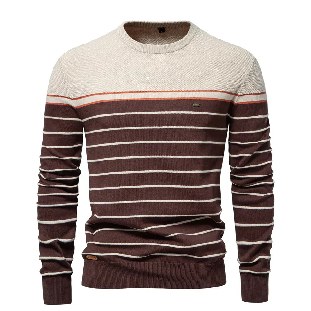 Kacper – Maritimer Herrenpullover mit Streifenmuster