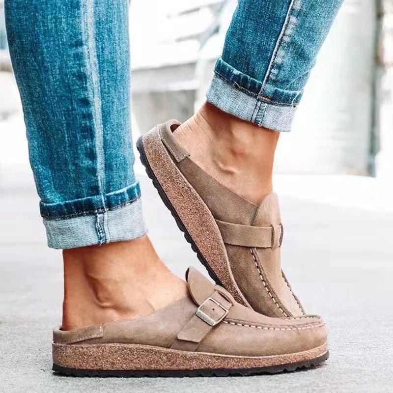 Anja – Retro Suede Mules Shoes - Image 6