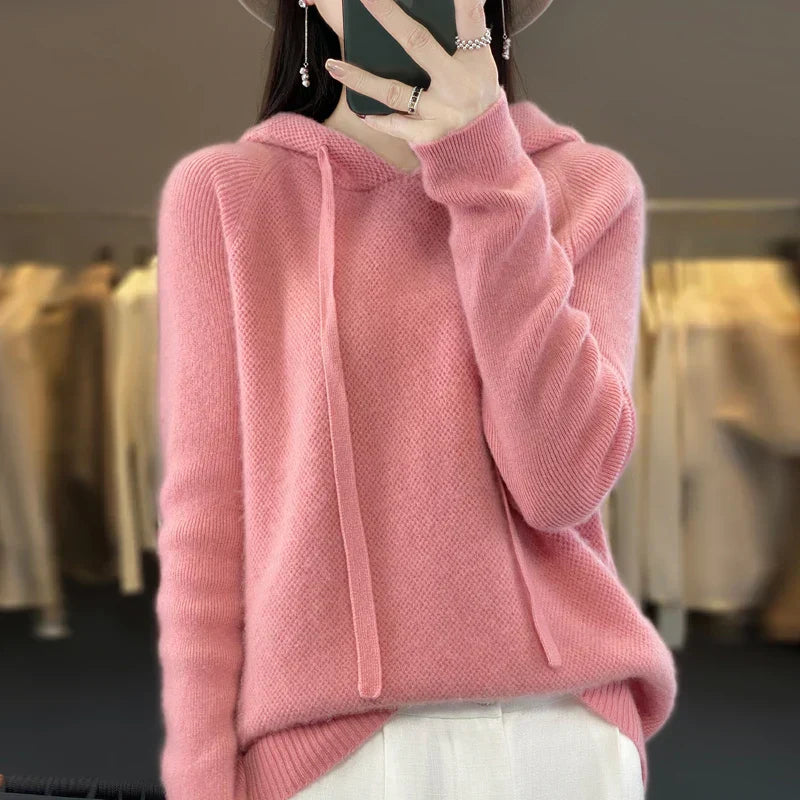 Maja – Weicher Strickhoodie im eleganten Winter-Casual-Look für Damen