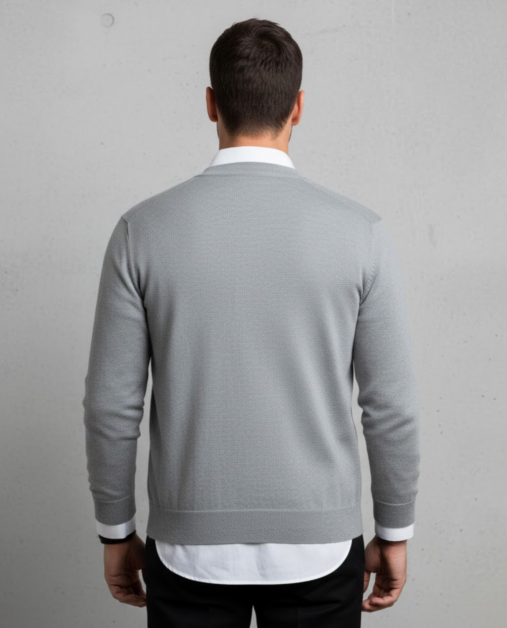 Vielseitige Herren-Strickjacke mit V-Ausschnitt und praktischen Taschen - J&B - 2 - Annoboutique
