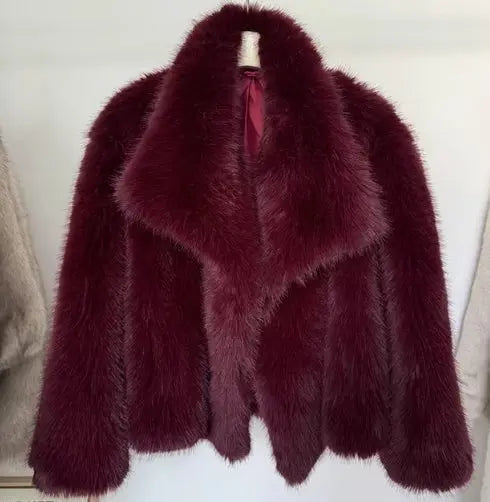 Isabelle - Damen Kunstpelzjacke kurz geschnitten