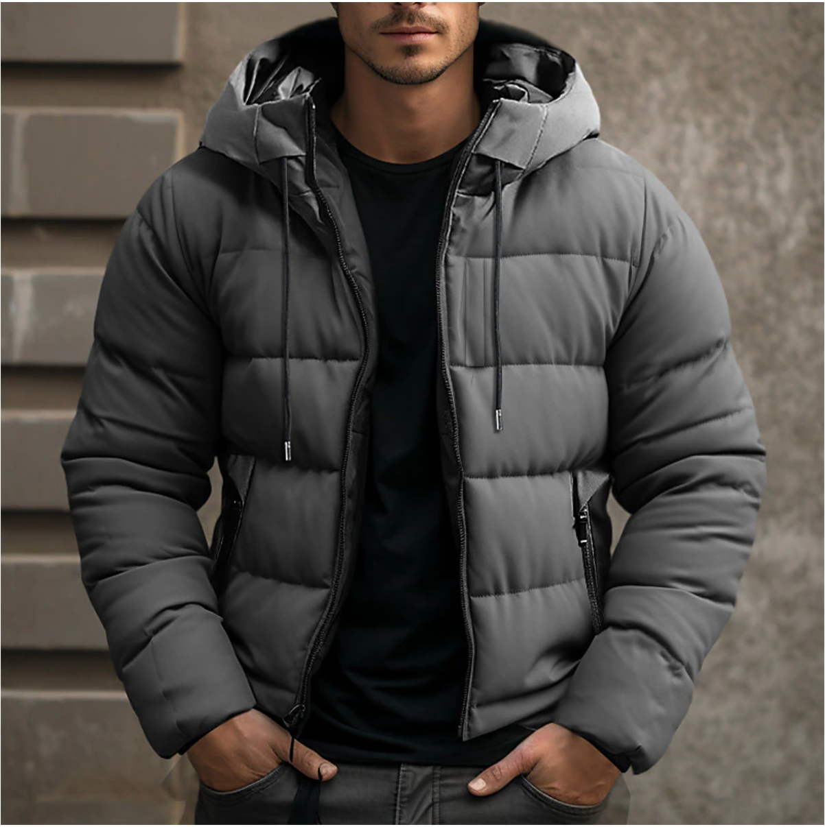 Lukas – Klassische Kapuzen-Pufferjacke für Herren