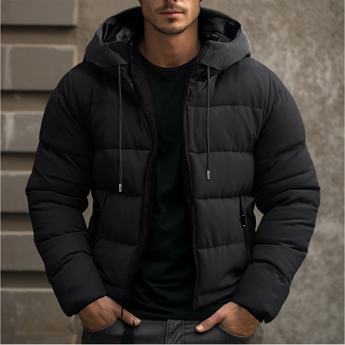 Lukas – Klassische Kapuzen-Pufferjacke für Herren