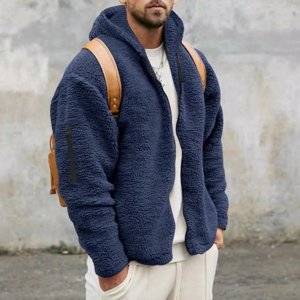 Noah – Fleece-Teddyjacke mit Kapuze für Herren