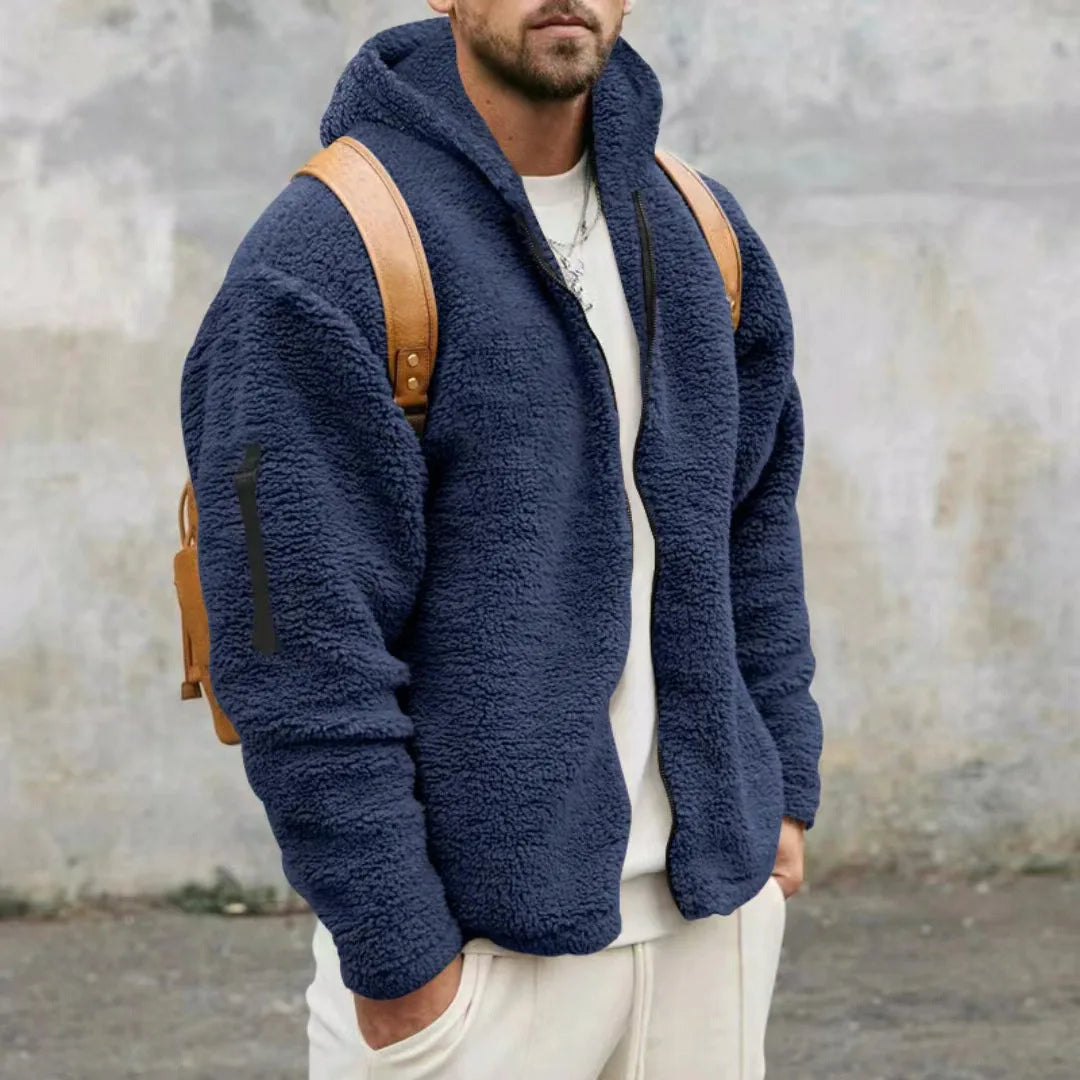 Noah – Fleece-Teddyjacke mit Kapuze für Herren