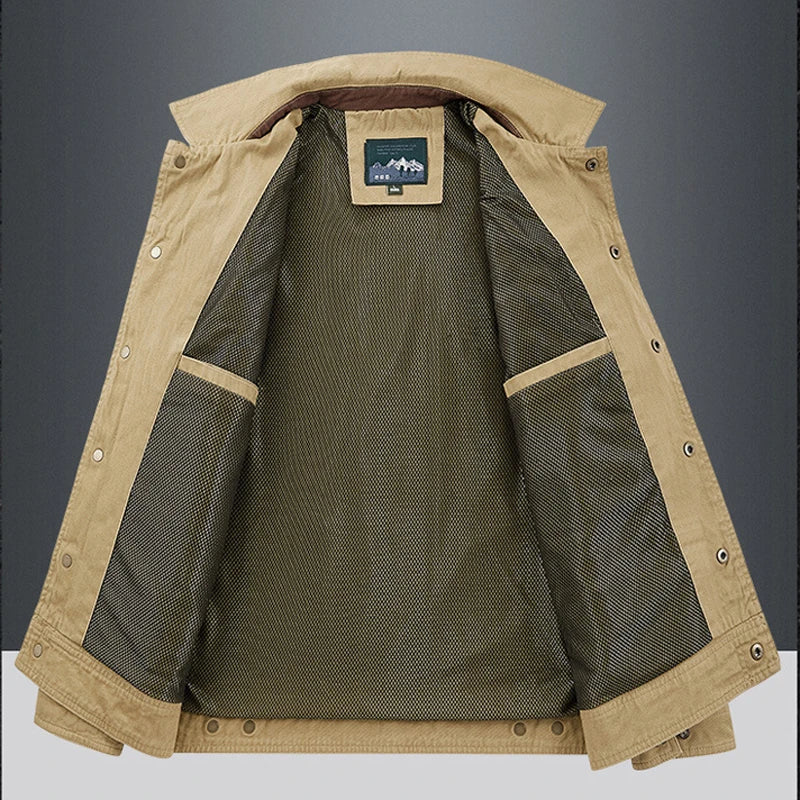 Erik – Herren-Outdoorjacke mit Robuster Canvas-Struktur