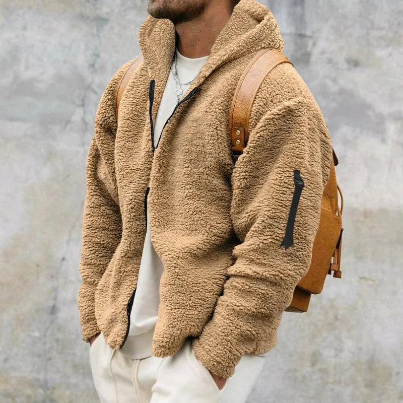 Noah – Fleece-Teddyjacke mit Kapuze für Herren