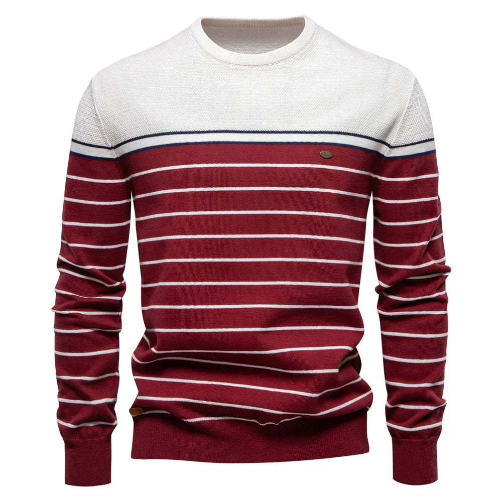 Kacper – Maritimer Herrenpullover mit Streifenmuster