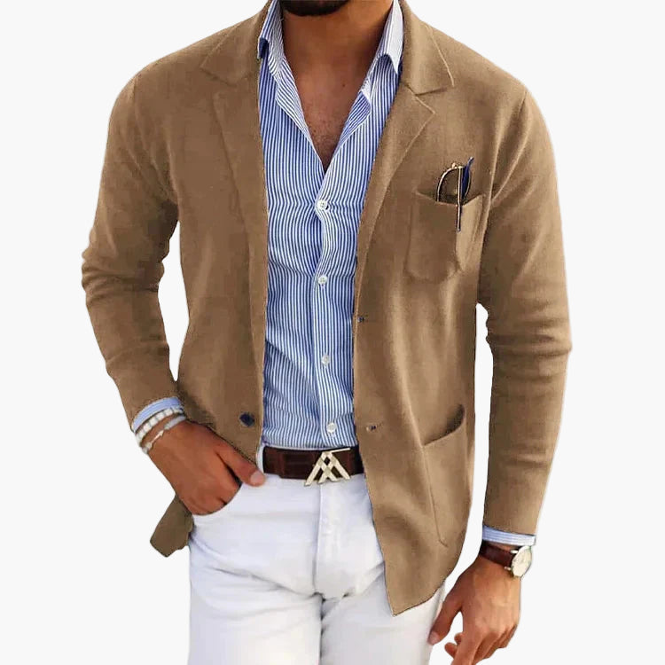 Eleganter Herrenblazer im Slim-Fit mit Ein-Knopf-Verschluss - J&B - 2 - Annoboutique