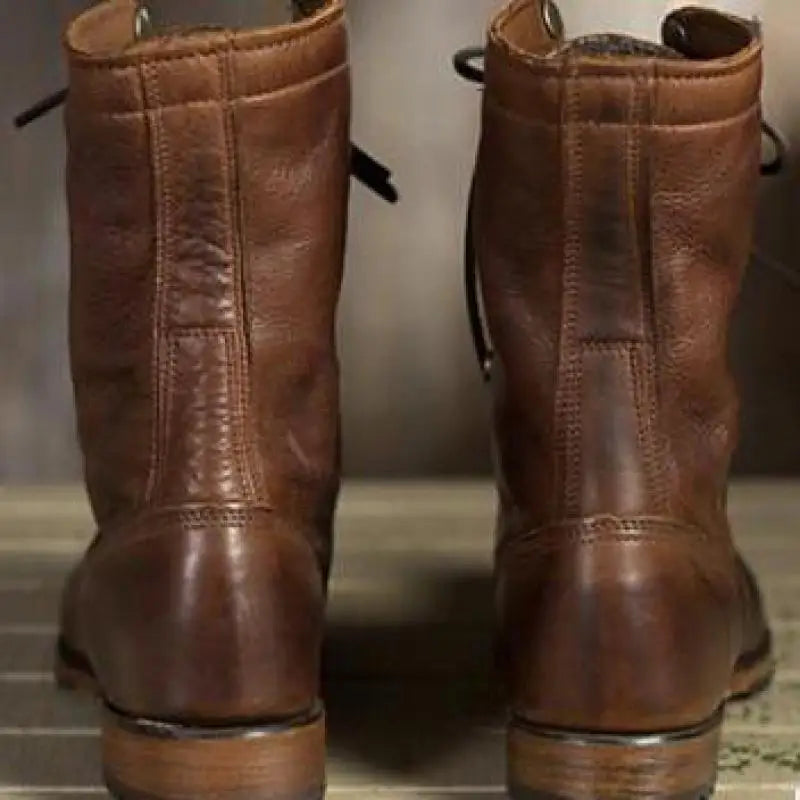 Victor - Herren-Lederstiefel mit gefütterten Schnürsenkeln