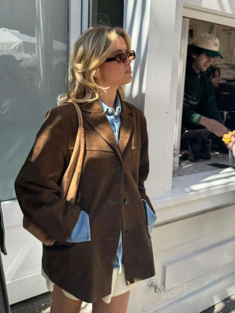 Aurelia - Damen Jacke in Wildleder-Optik