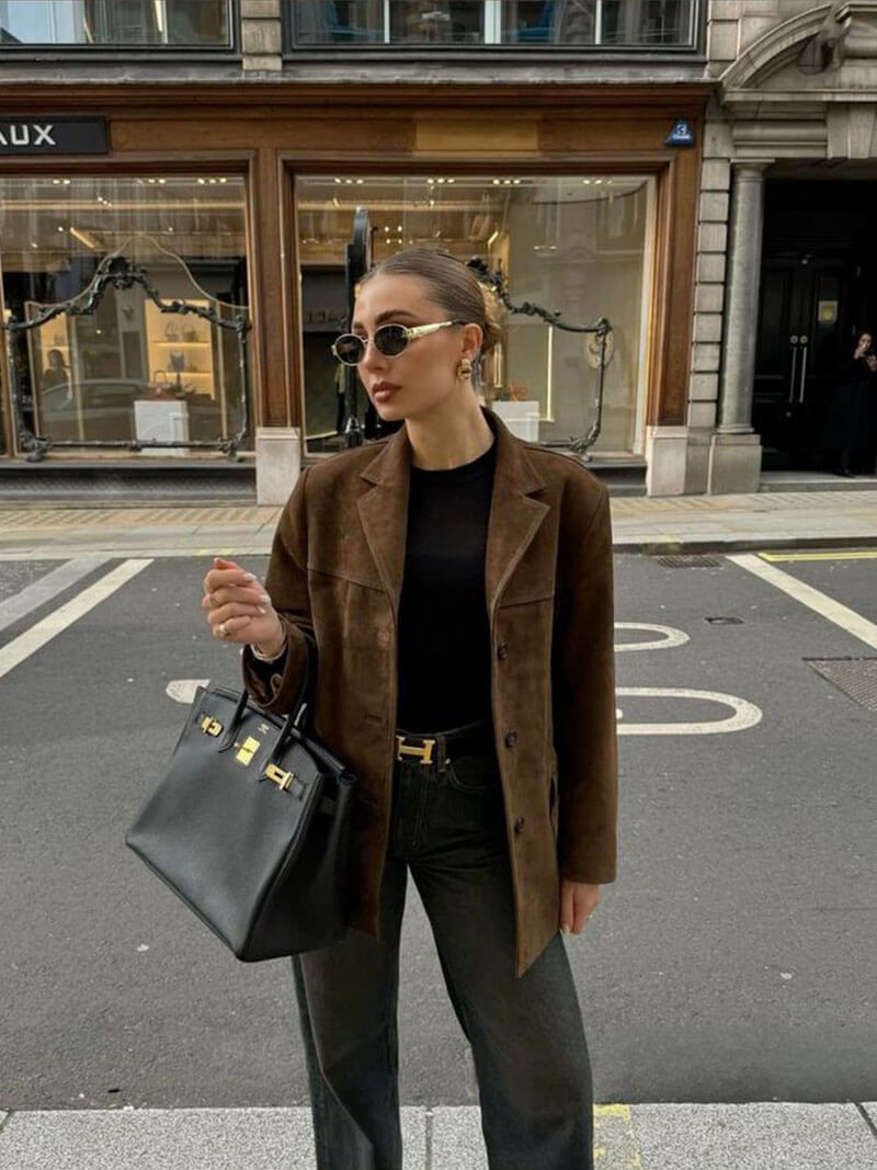 Aurelia - Damen Jacke in Wildleder-Optik