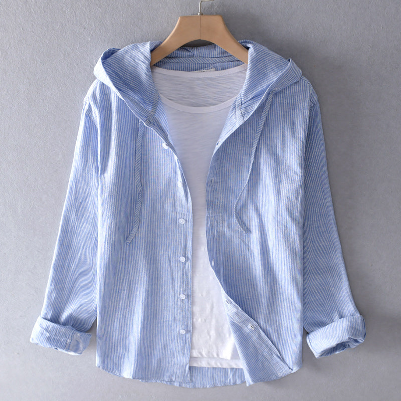Hannah – Long Sleeve Hooded Blouse - Image 2