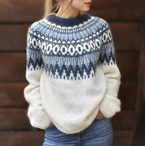 Mira – Nordischer Strickpullover Damen