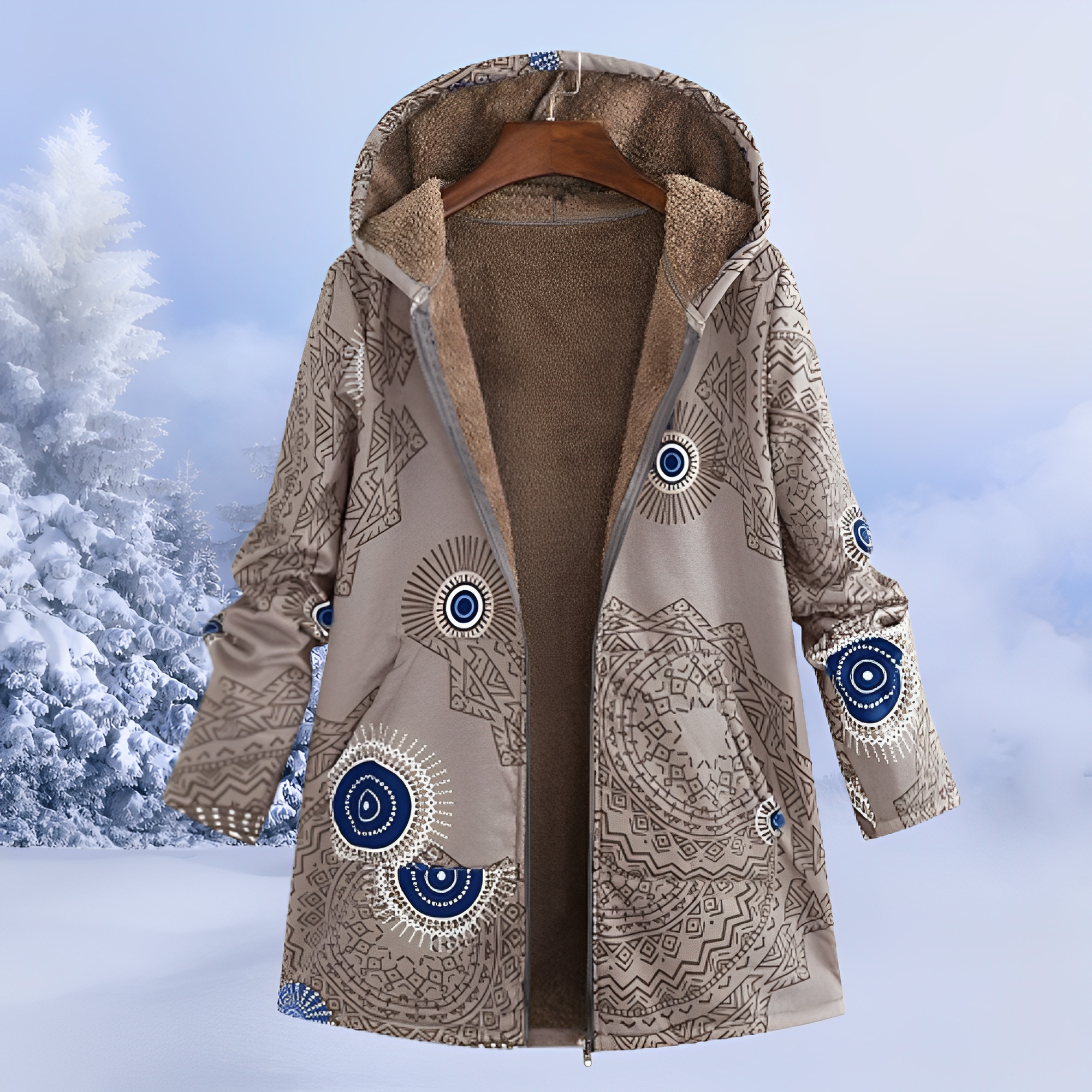 Aria – Warm gefütterte Winter-Kapuzenjacke für Damen