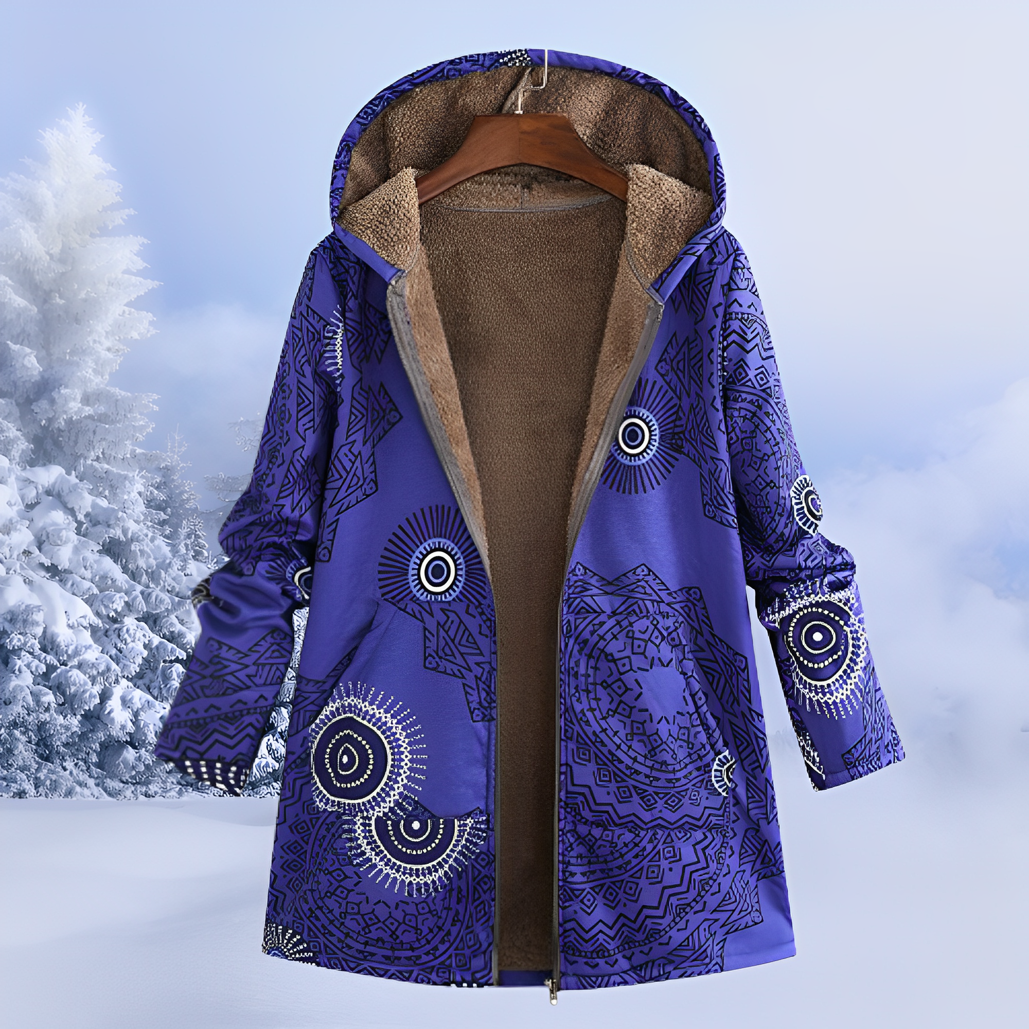 Aria – Warm gefütterte Winter-Kapuzenjacke für Damen