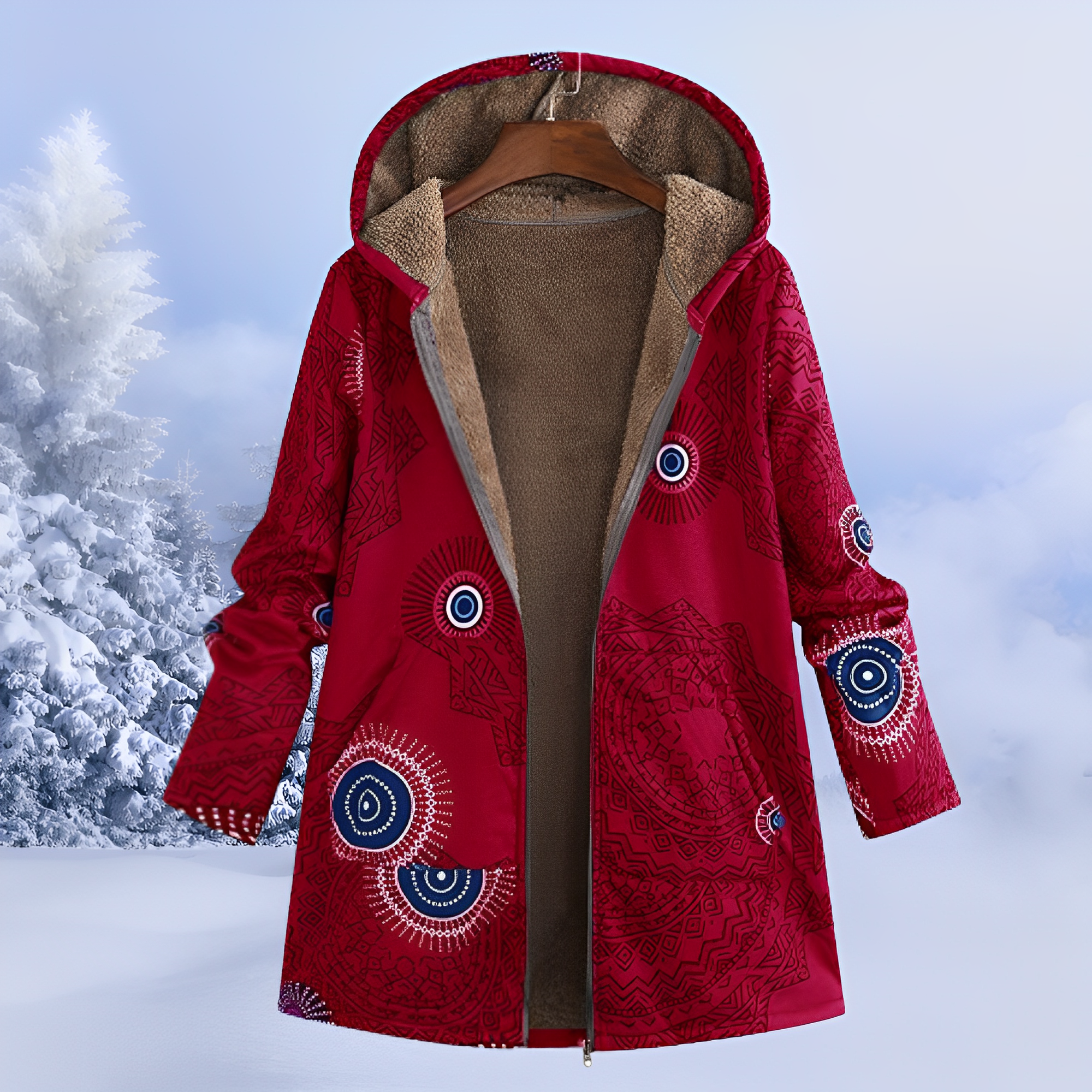 Aria – Warm gefütterte Winter-Kapuzenjacke für Damen