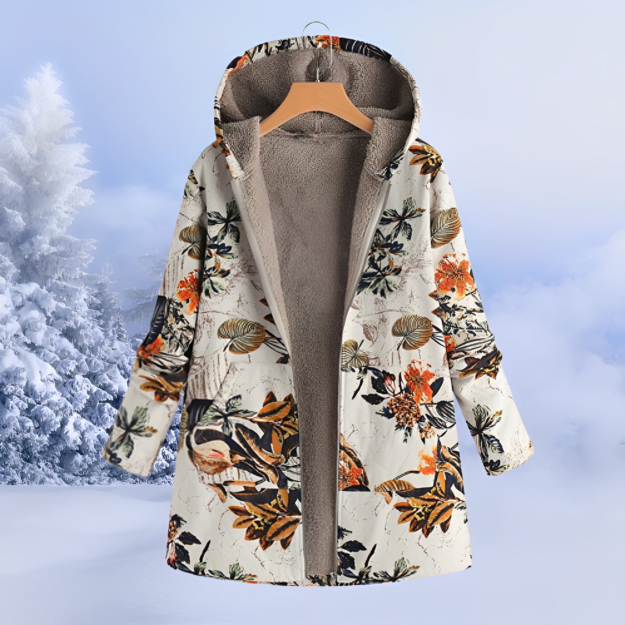 Aria – Warm gefütterte Winter-Kapuzenjacke für Damen