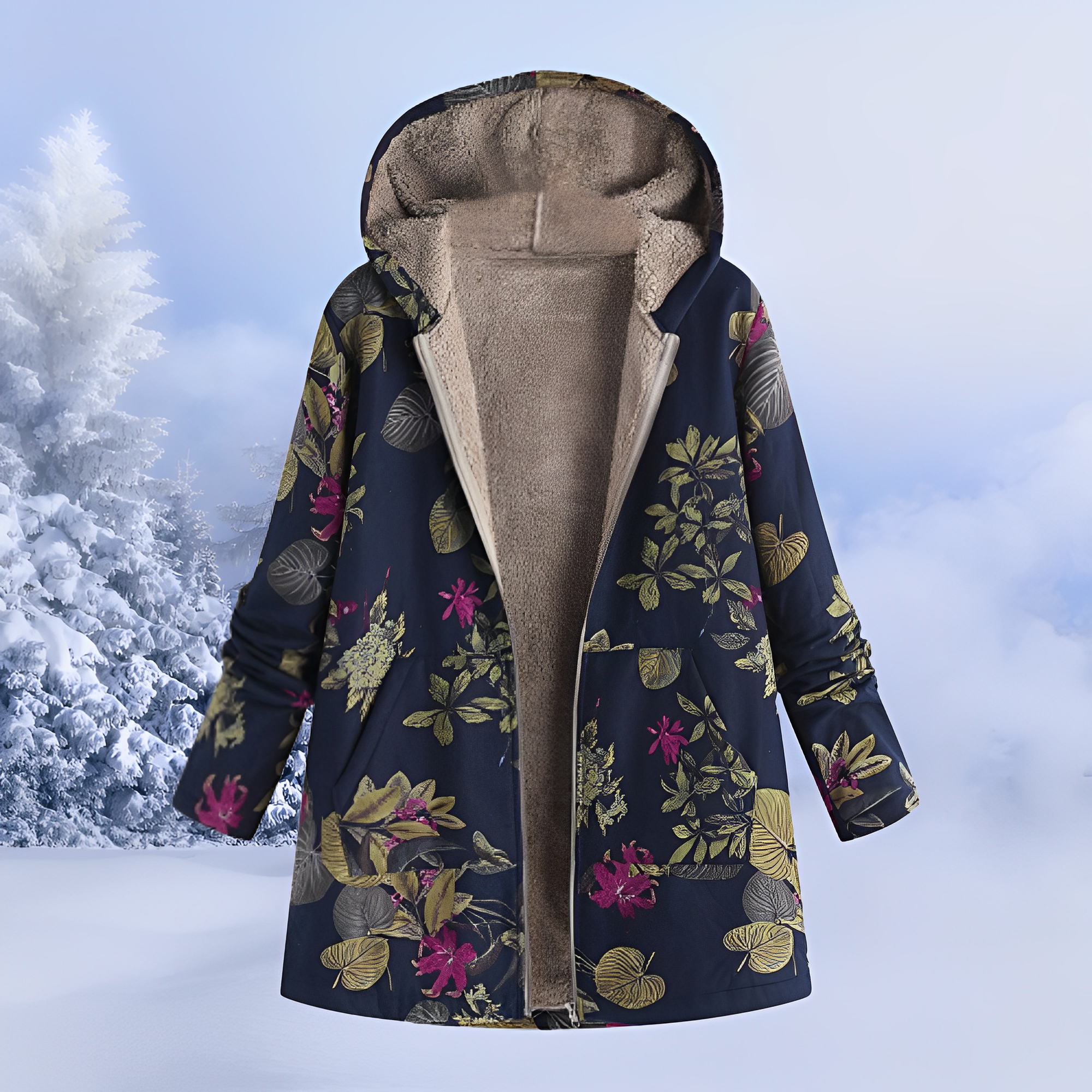 Aria – Warm gefütterte Winter-Kapuzenjacke für Damen