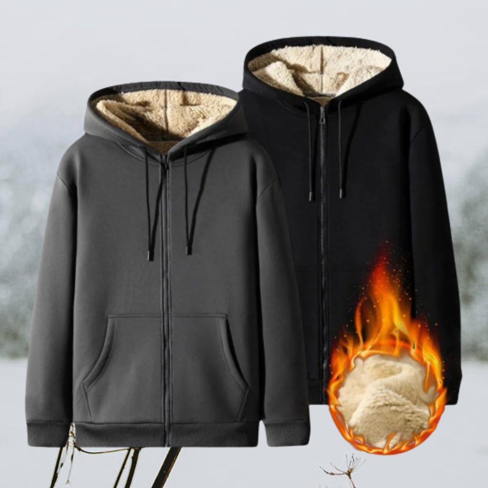 Matthias - Herren Fleecejacke mit dicker Teddyfütterung