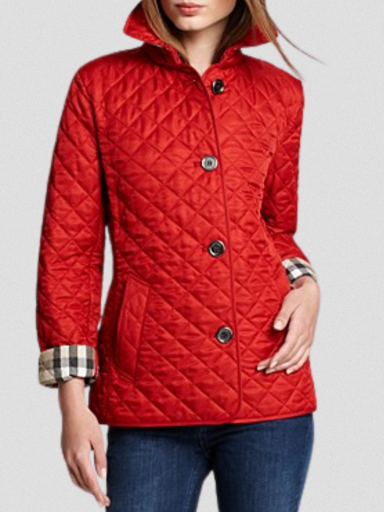 Lidia – Gestepfte Damen Übergangsjacke mit Taillenriegel
