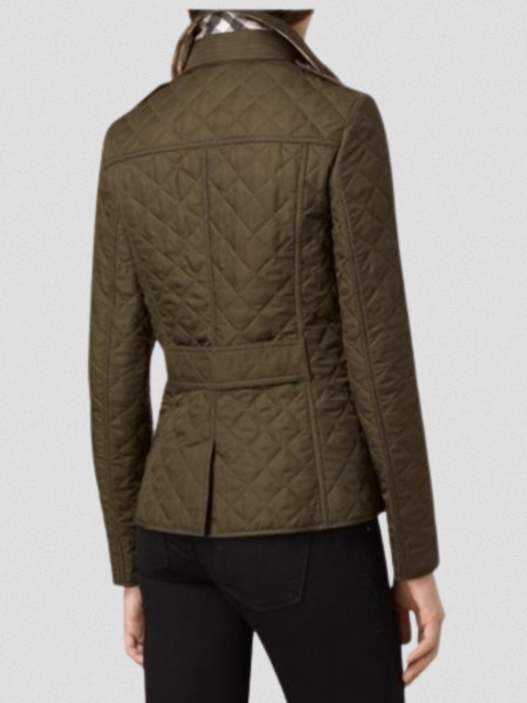 Lidia – Gestepfte Damen Übergangsjacke mit Taillenriegel