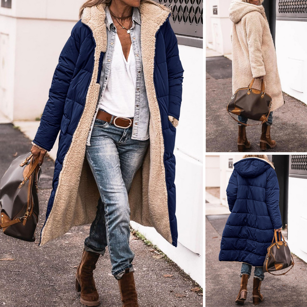 Longline Jacket Women's with Hood and Textured Finish - Image 9