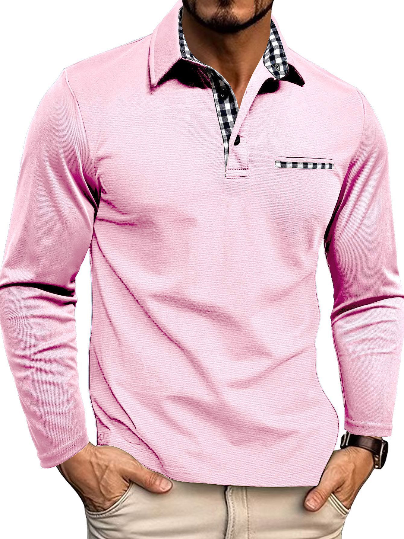 Henry – Modernes Langarm-Poloshirt für Herren