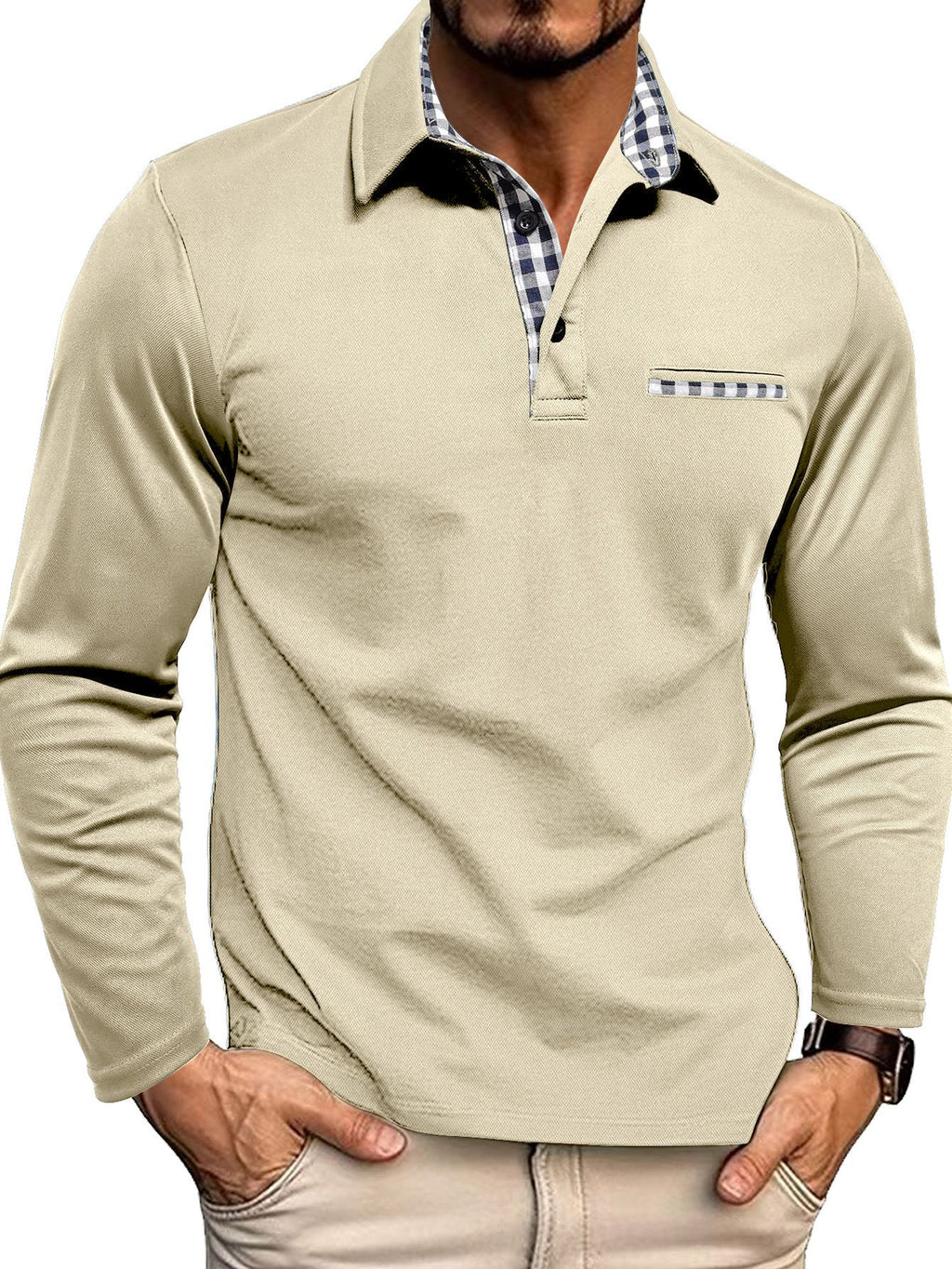Henry – Modernes Langarm-Poloshirt für Herren