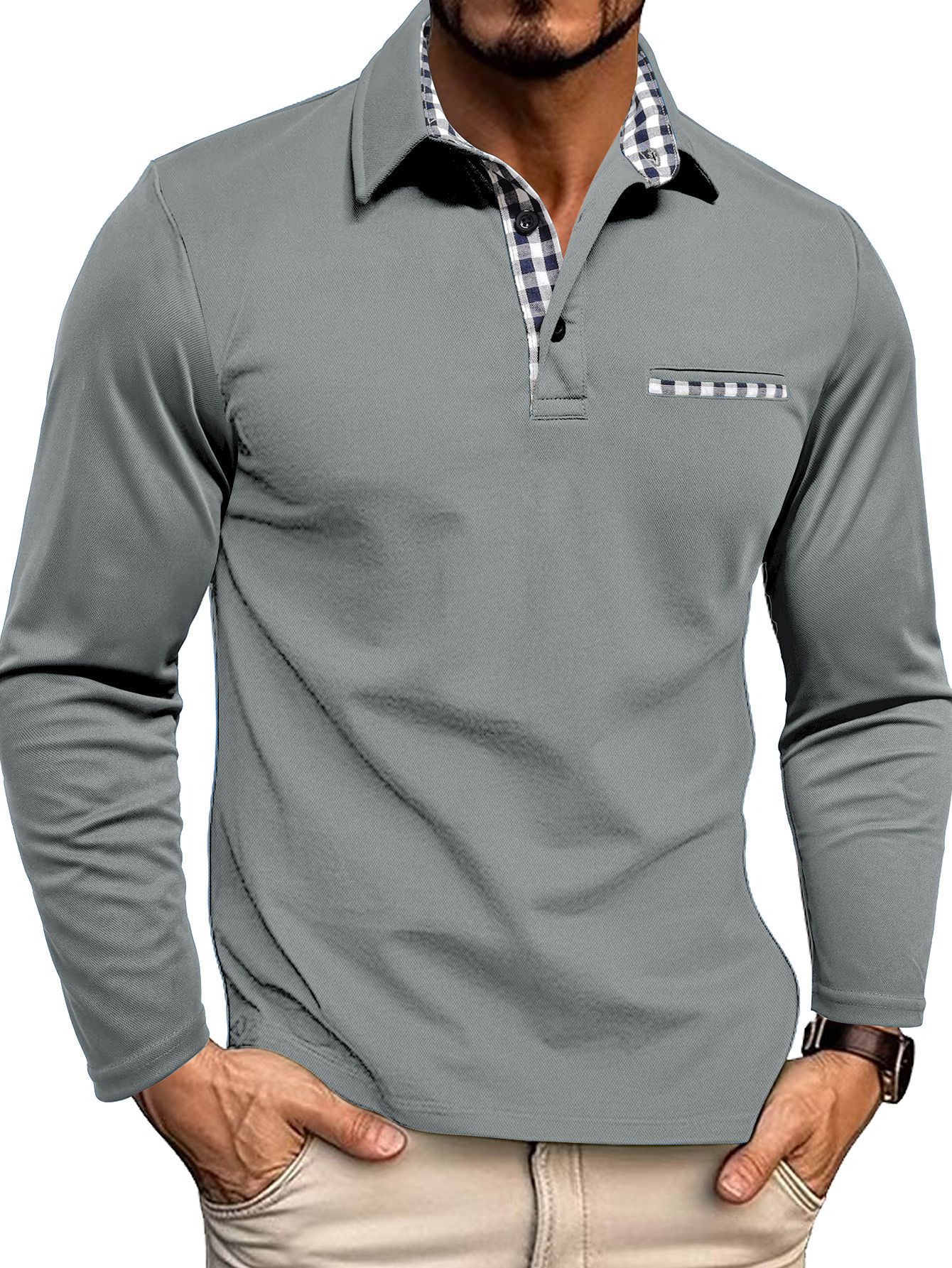 Henry – Modernes Langarm-Poloshirt für Herren