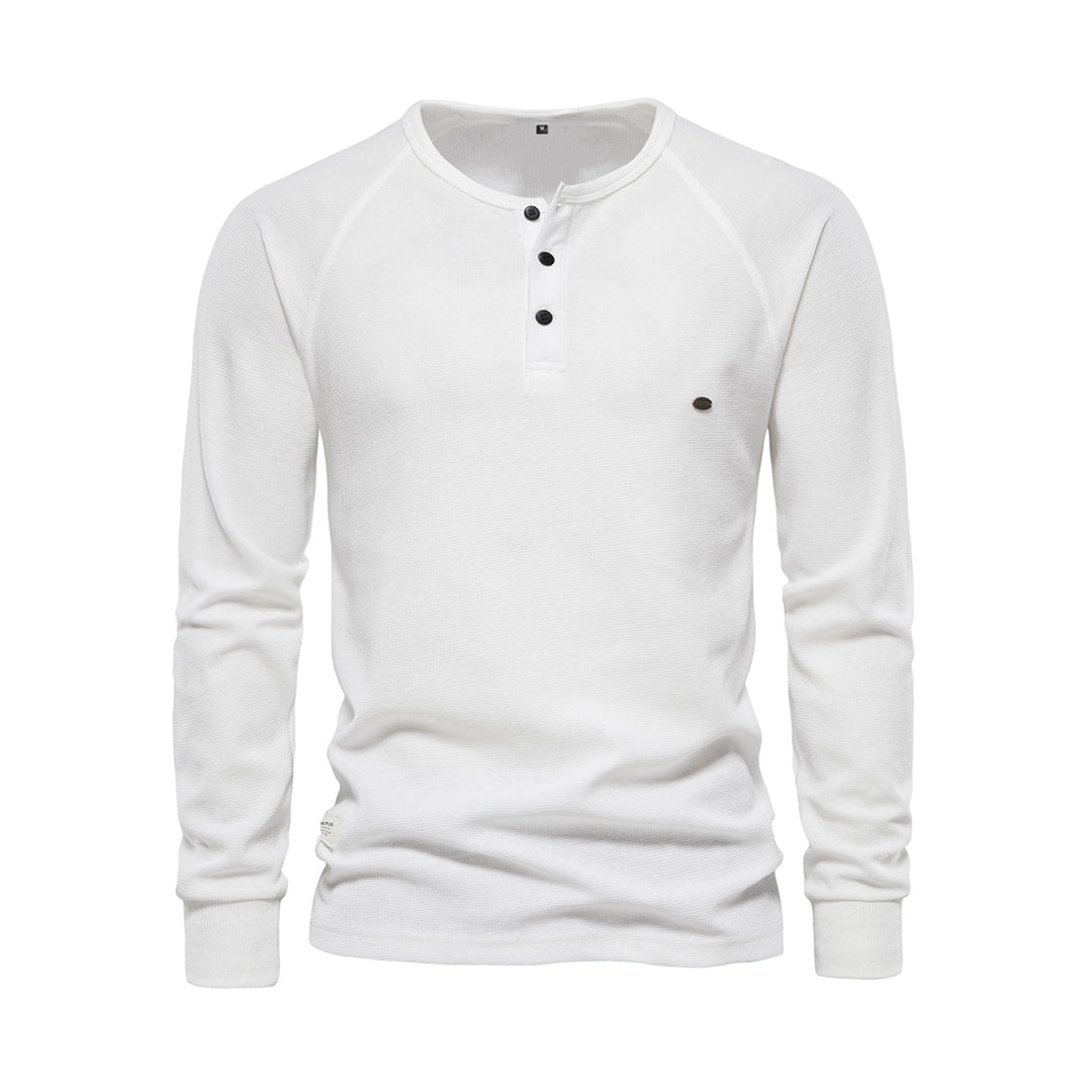 Adrian – Herren Longsleeve mit Knopfleiste
